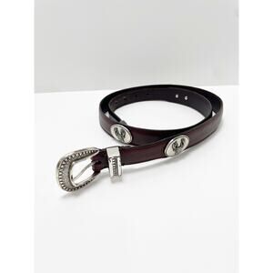 Woolrich Brown Belt Silver Buck Deer Detailing Size 40